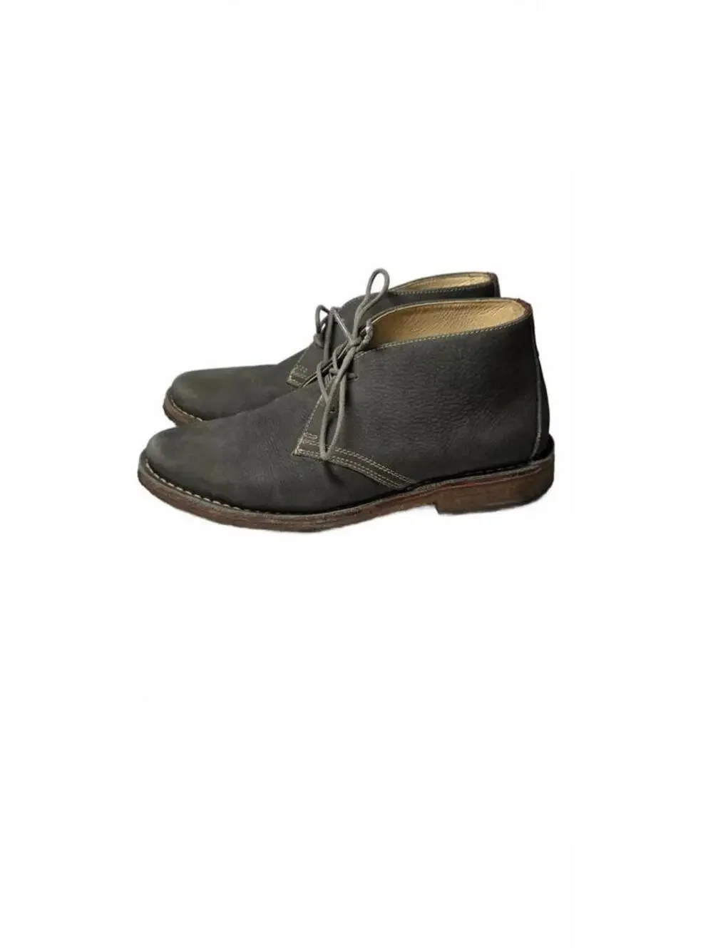 Johnston & Murphy Men's Gray Sheepskin Leather Chukka Boots Size 8.5 M
